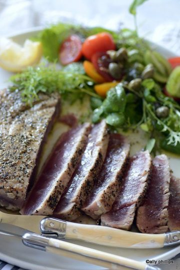 Pan Seared Tuna Steak Tuna Steak Recipes Ahi Tuna Recipe 