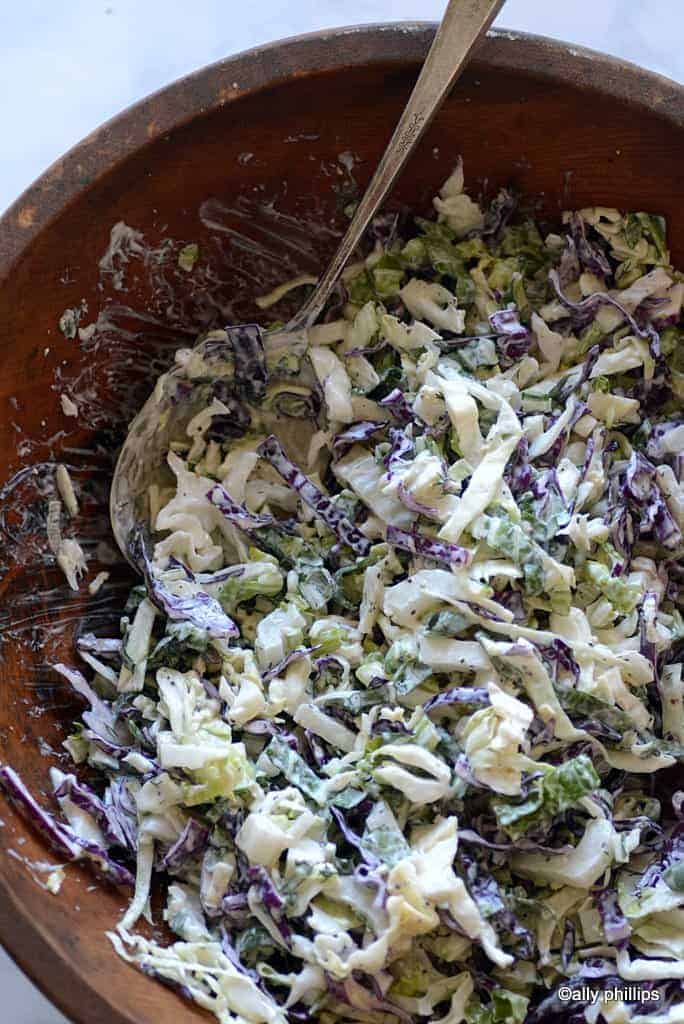 bokchoy cabbage ginger slaw