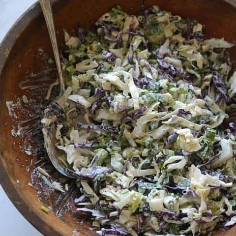 bokchoy cabbage ginger slaw