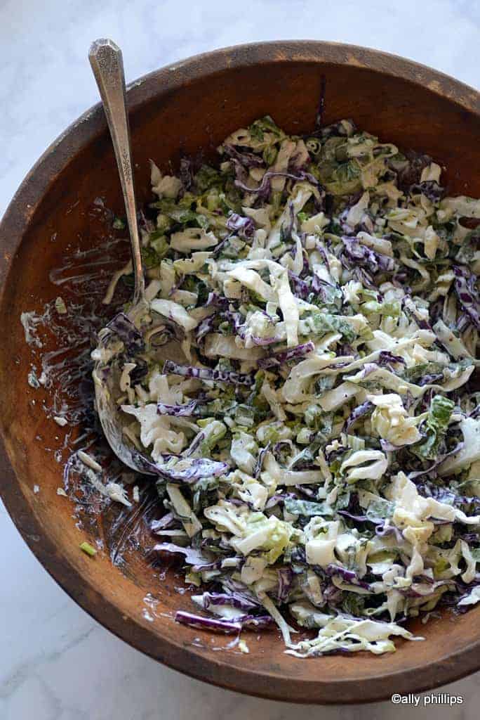 bokchoy cabbage ginger slaw