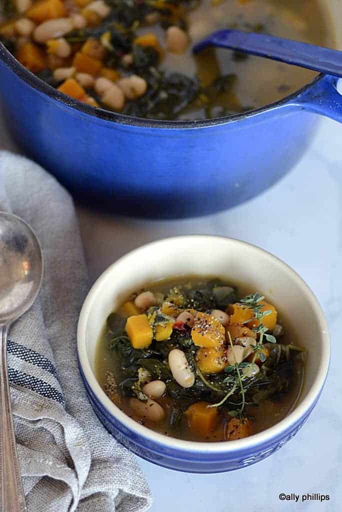 fall harvest butternut squash & collards soup