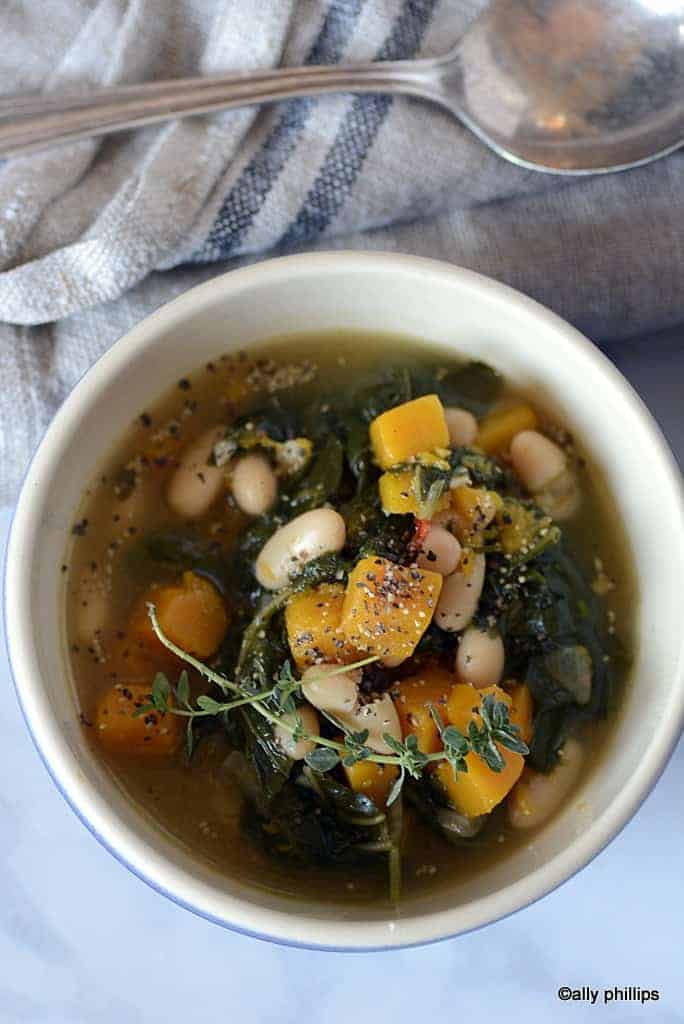 fall harvest butternut squash & collards soup