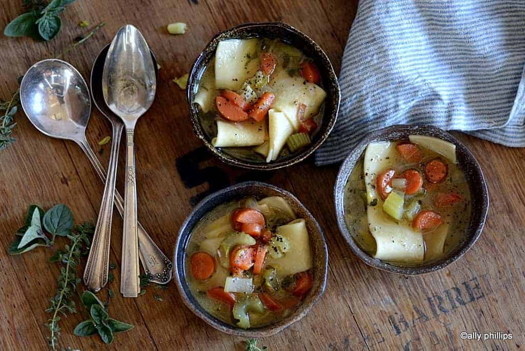 french country chicken stock noodle soup