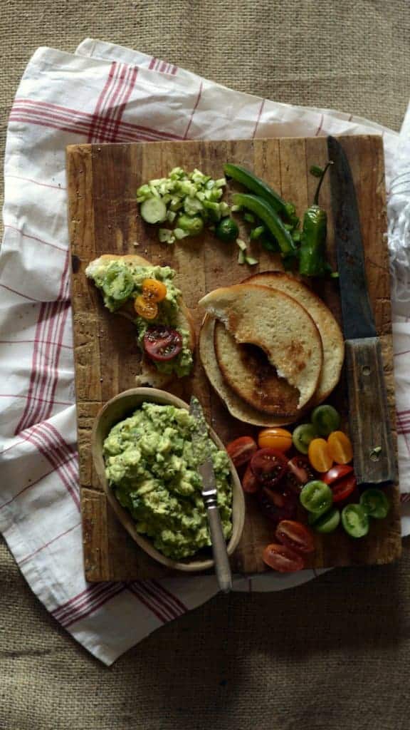 creamy avocado vegetable spread