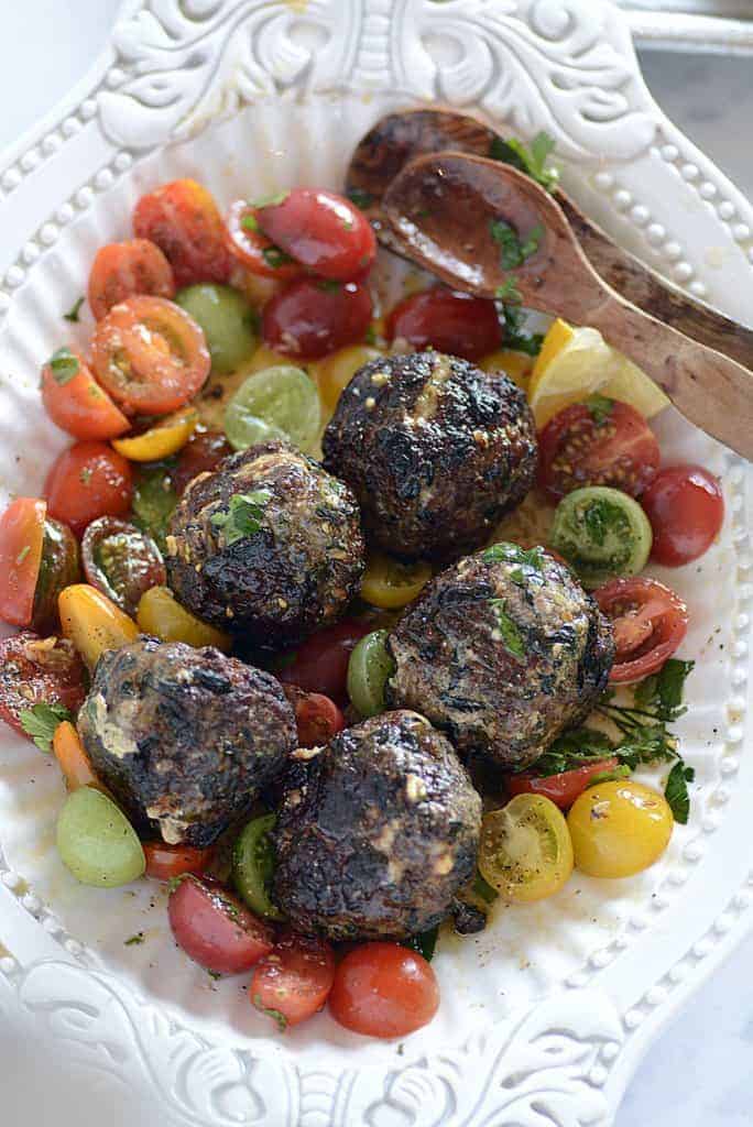 spinach feta greek meatballs