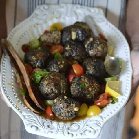 spinach feta greek meatballs