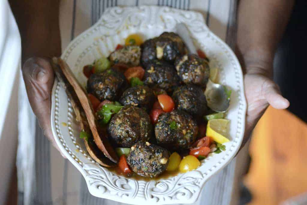 spinach feta greek meatballs