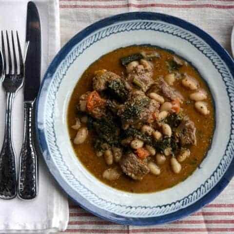artisan beef kale bean stew