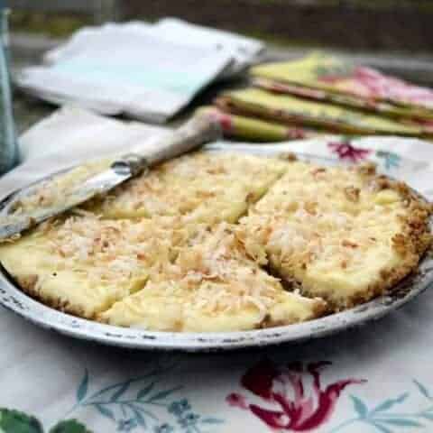 vintage graham cracker cream pie, coconut cream pie