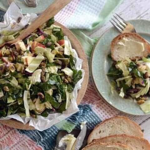 cabbage chard apple pineapple salad