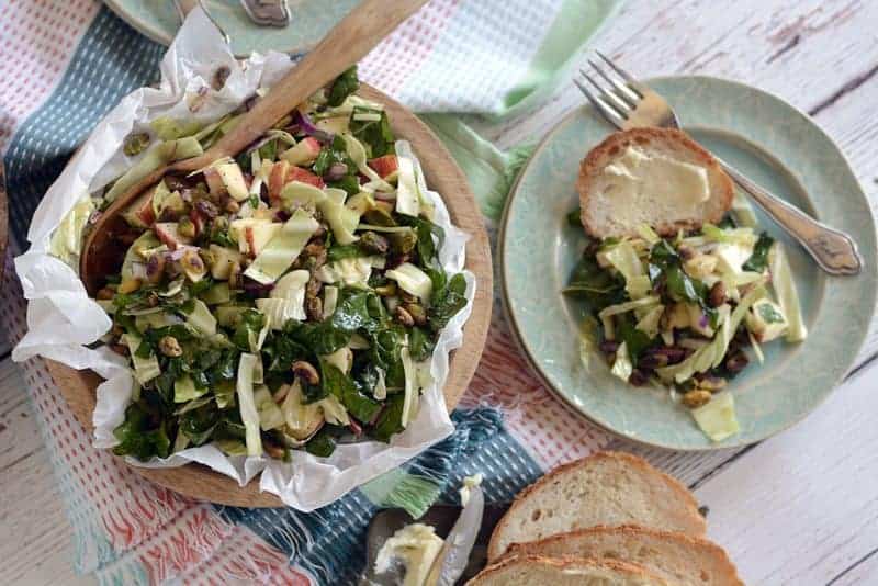 cabbage chard apple pineapple salad