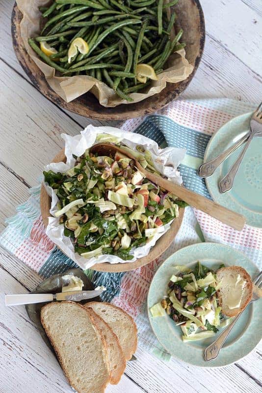 cabbage chard apple pineapple salad