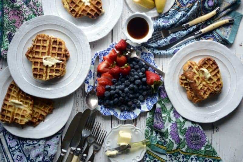 french brioche coconut milk waffle toast