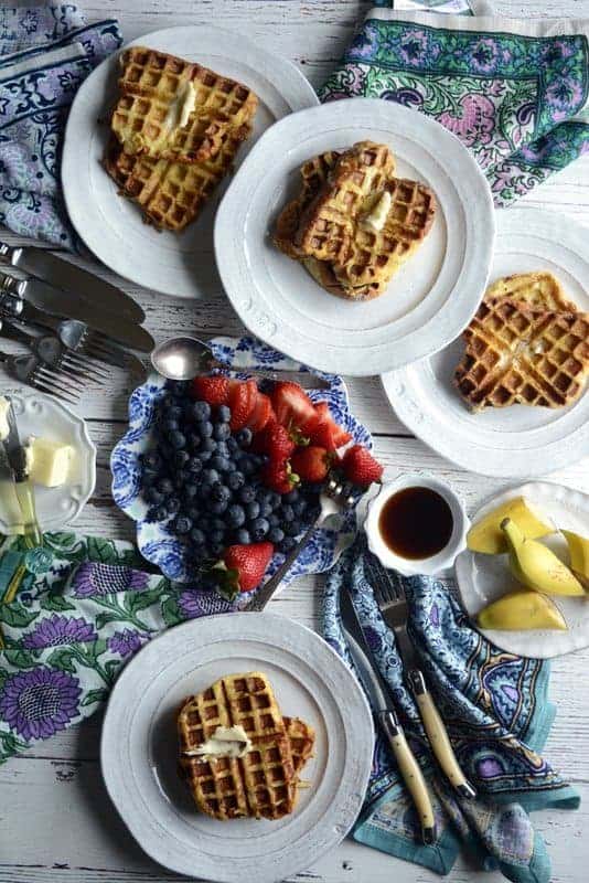 french brioche coconut milk waffle toast