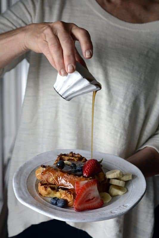 french brioche coconut milk waffle toast