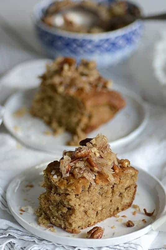 weekend coconut oatmeal pecan southern cake