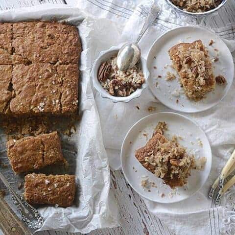 weekend coconut oatmeal pecan southern cake