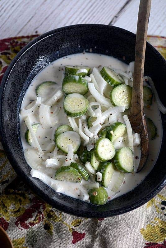 appalachian cucumber buttermilk salad