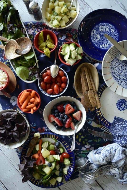 three patriotic dining table designs boho style