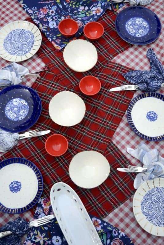 three patriotic dining table designs boho style
