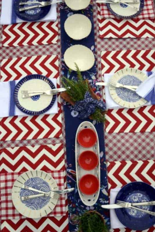 three patriotic dining table designs boho style