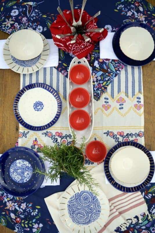 three patriotic dining table designs boho style