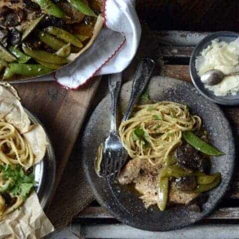 slow cooker chicken marsala and sugar snap peas