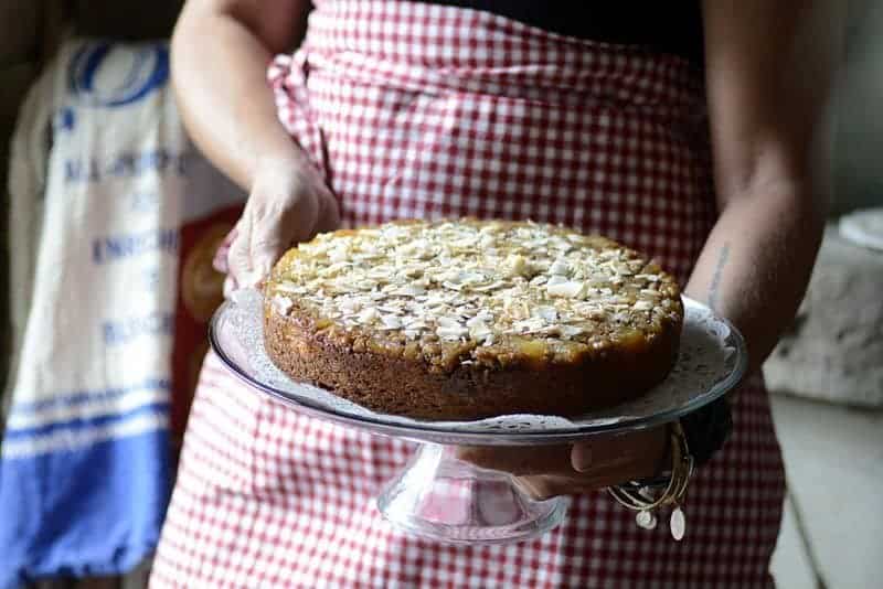 pineapple tidbit brown sugar walnut upside down cake