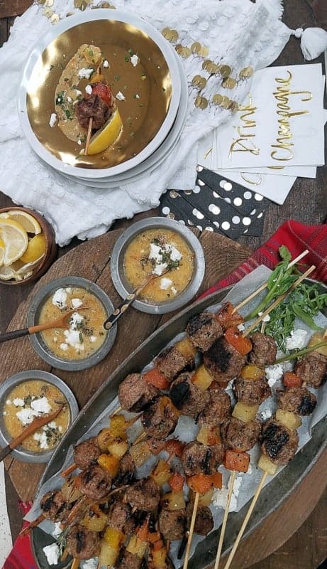 aussie grassfed beef harissa meatball fruit kabobs