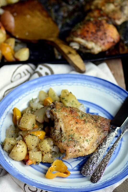 one pan chicken with pineapple and veggies