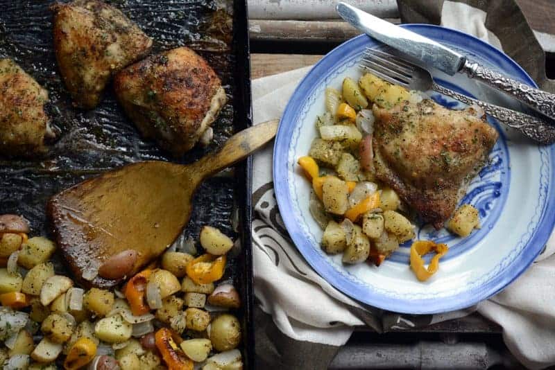 one pan chicken with pineapple and veggies