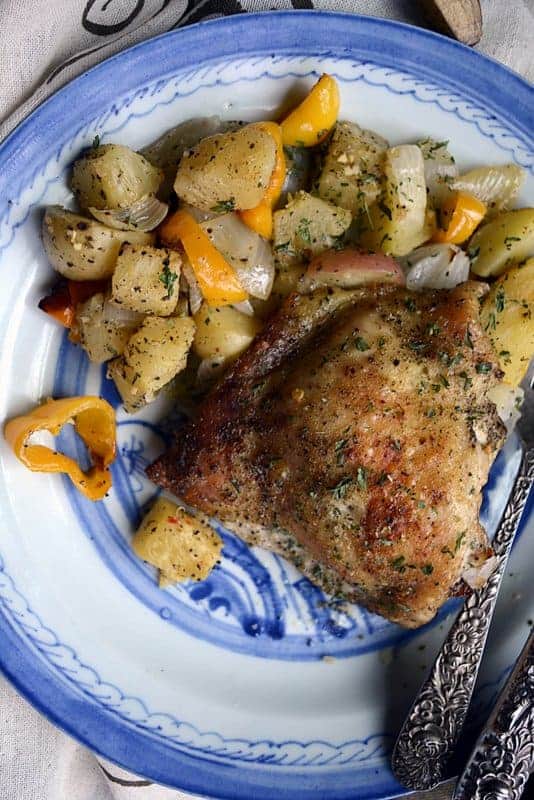 one pan chicken with pineapple and veggies