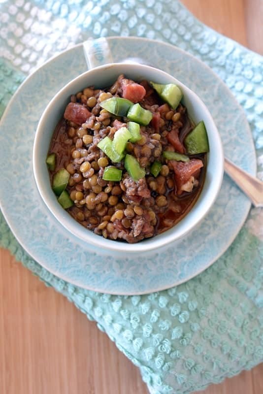 italian sausage lentil chili | lentil chili recipe | lentil chili