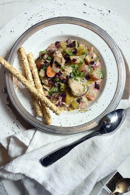 creamy chicken herb oven soup