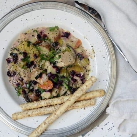 creamy chicken herb oven soup