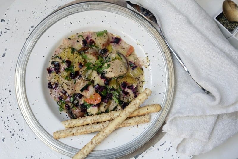 creamy chicken herb oven soup