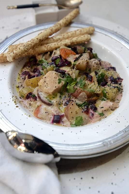 creamy chicken herb oven soup