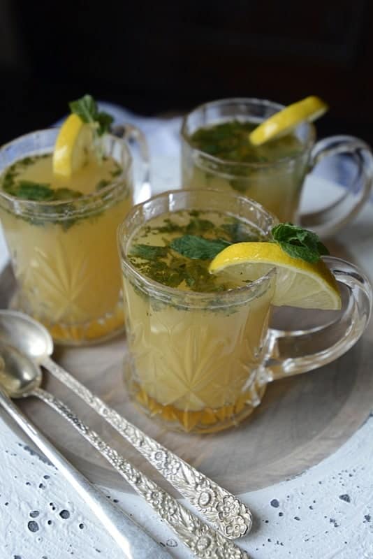 pineapple mint spiked green tea