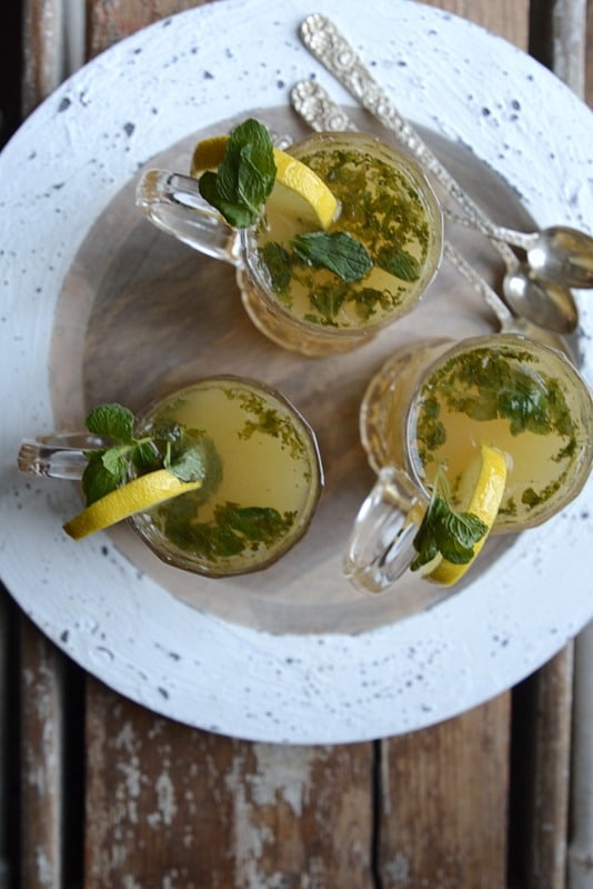 pineapple mint spiked green tea | green tea recipes