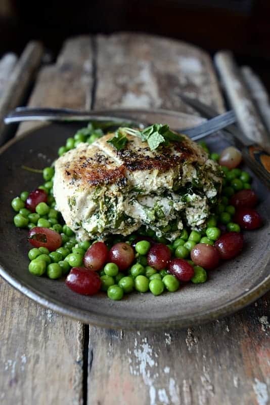 skinny girl stuffed pork chops