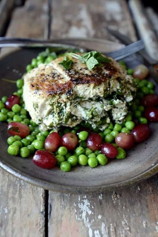 skinny girl stuffed pork chops