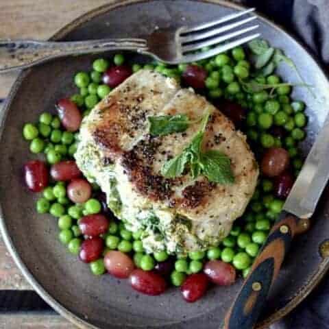 skinny girl stuffed pork chops