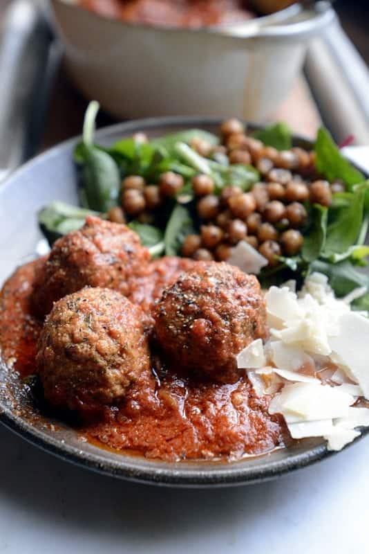 french onion lamb meatballs