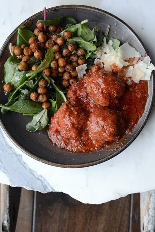 french onion lamb meatballs