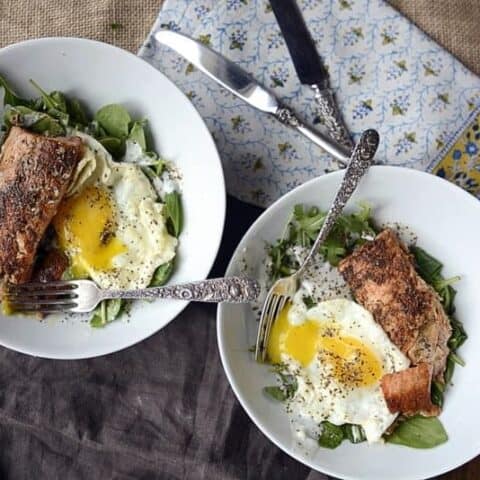 simple salmon and egg salad