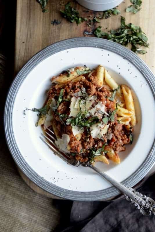 meaty pizza bolognese sauce