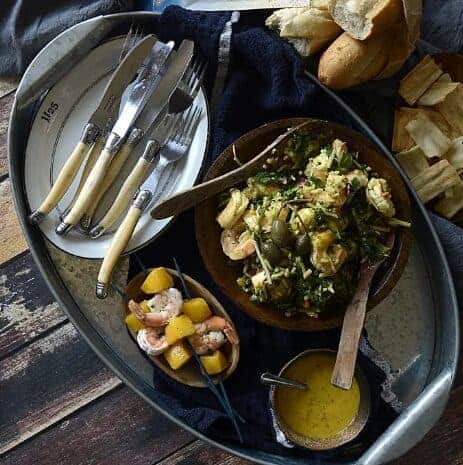 mango kale shrimp salad