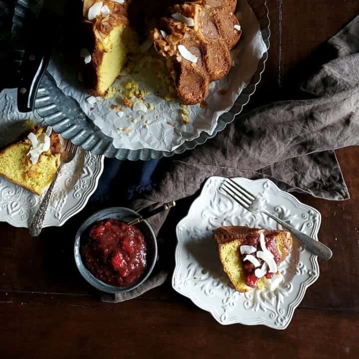 Mango Coconut Pound Cake - Roti n Rice