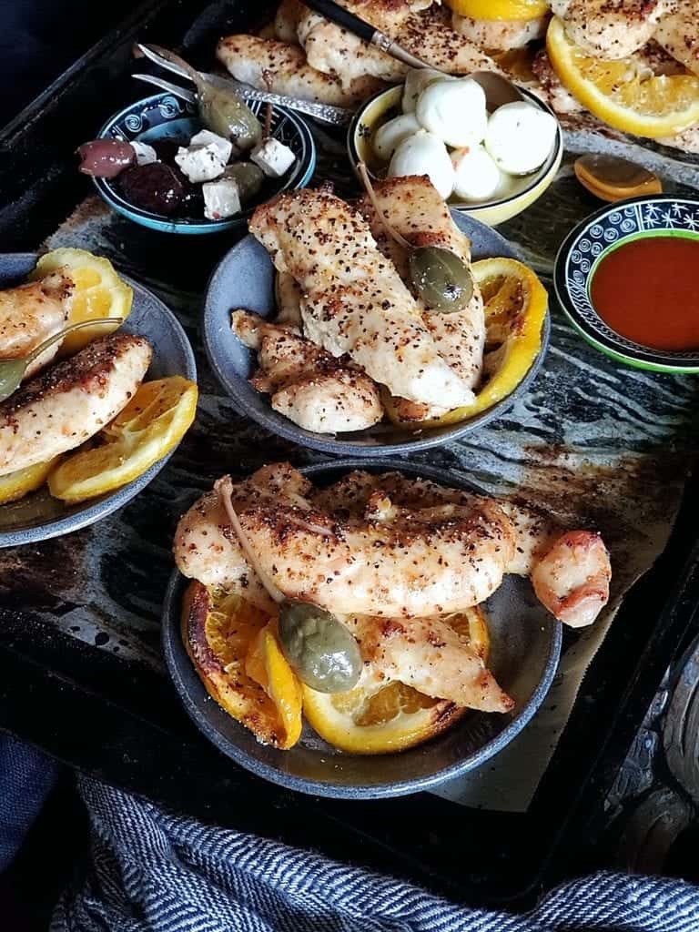 sheet pan mango habanero chicken tenders