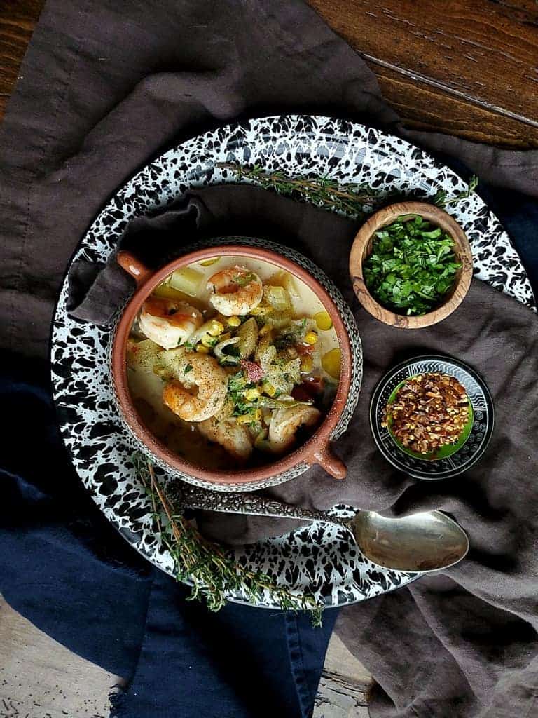 Grilled Shrimp in a Spicy Coconut Milk Broth - The Original Dish